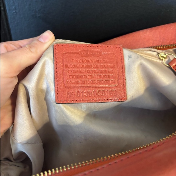 Coach Madison Madeline Orange Leather Shoulder/Crossbody Bag - Picture 3 of 6